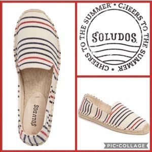 🇺🇸Soludos Striped Espadrilles {Nvy/Red/Nat} 9
